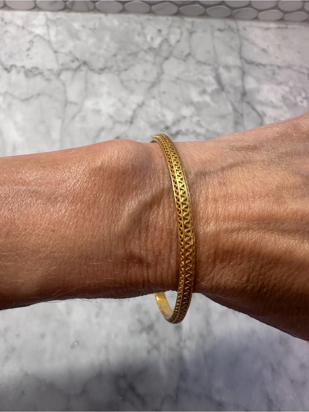 Julie Vos Gold Filigree Bangle Bracelet